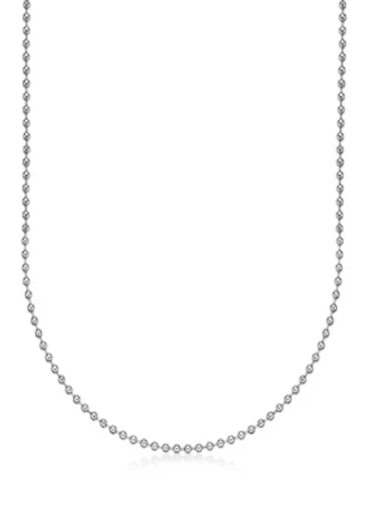Stainless Steel 1MM Replacement Ball Chain Necklace with Lobster Closure, 22" Length