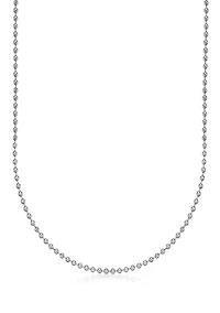 Stainless Steel 1MM Replacement Ball Chain Necklace with Lobster Closure, 22" Length