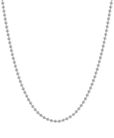 Stainless Steel 2MM Ball Chain Necklace, 24" Length