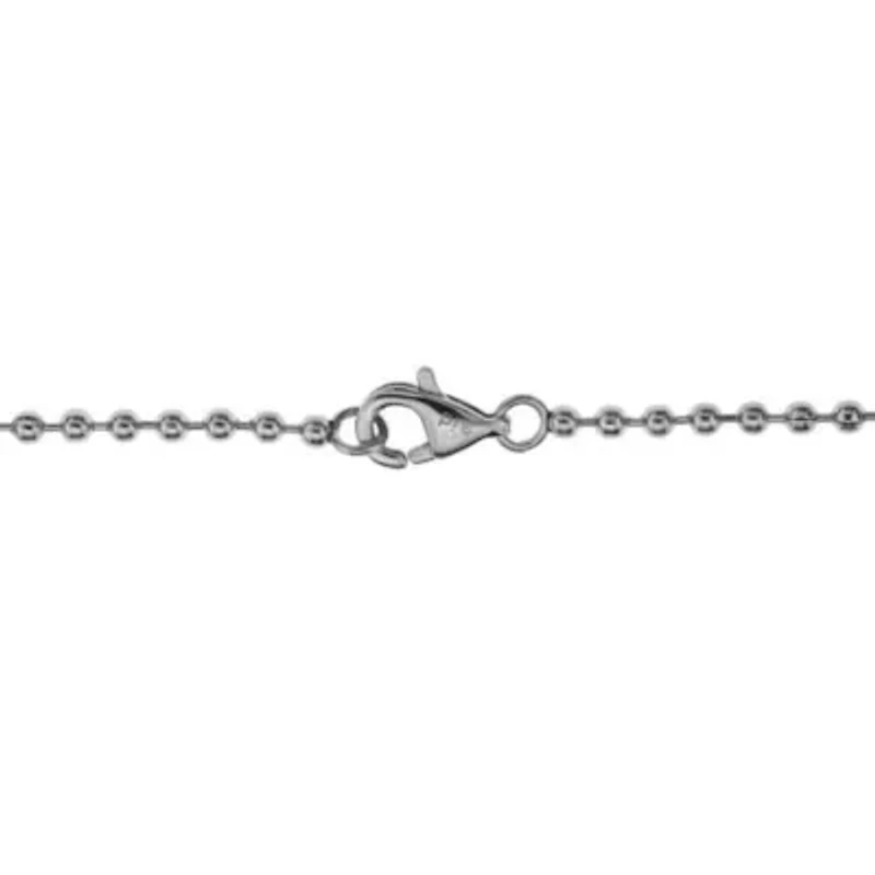 Stainless Steel 2MM Ball Chain Necklace, 24" Length