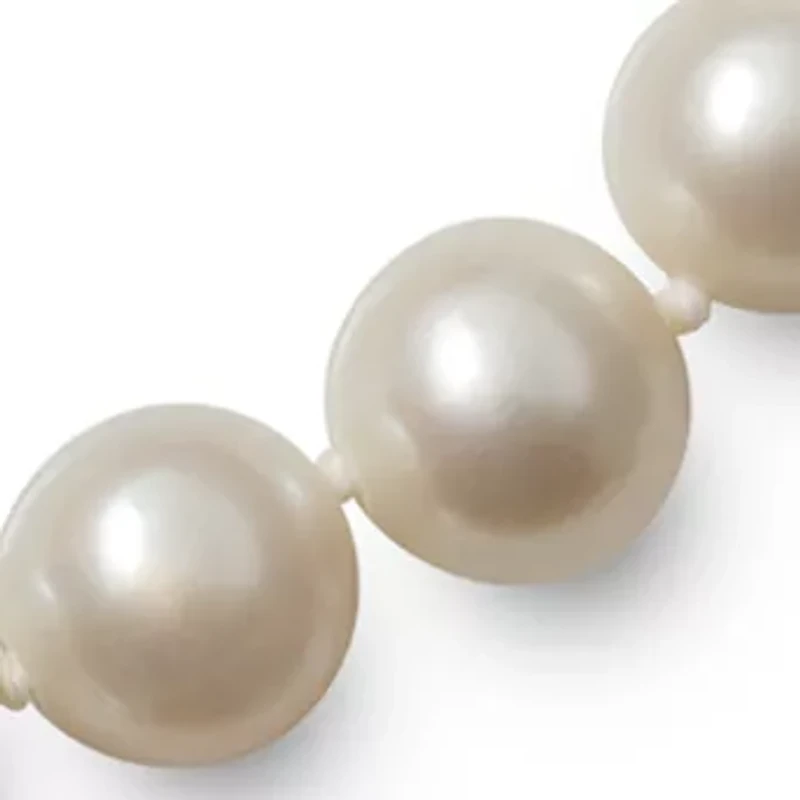6-7 mm A Quality Cultured Freshwater Pearl 7.5 inch Bracelet in 14k White Gold