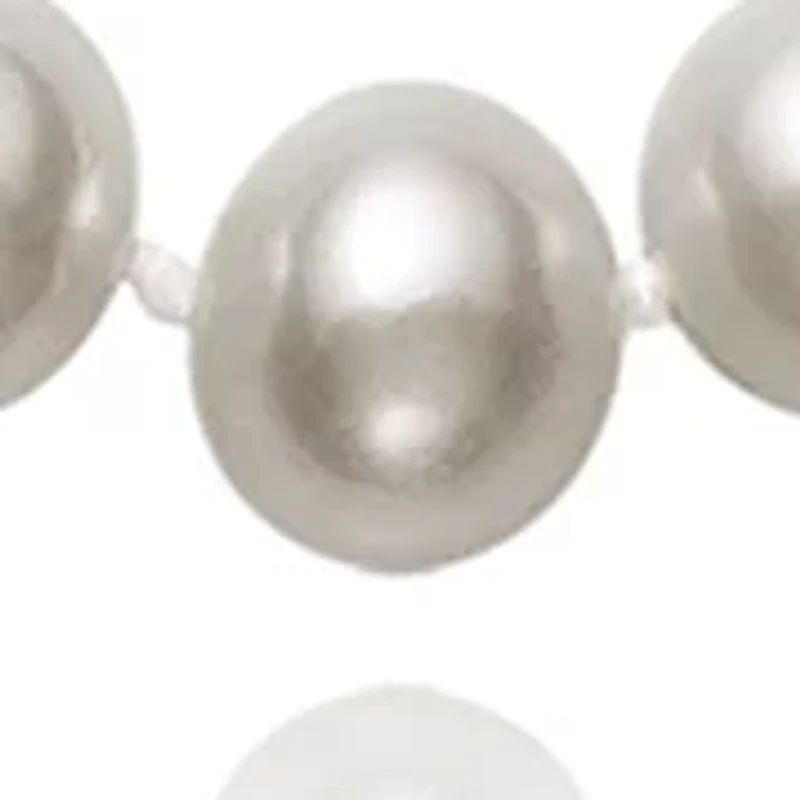6 Millimeter A Quality Cultured Freshwater Pearl Inch Strand Necklace in 14K Yellow Gold