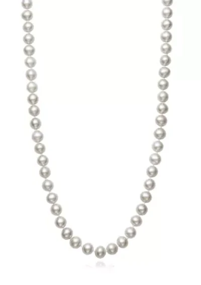6 Millimeter A Quality Cultured Freshwater Pearl Inch Strand Necklace in 14K Yellow Gold
