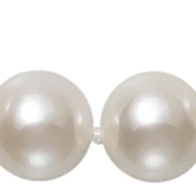 6 Millimeter A Quality Cultured Freshwater Pearl Inch Strand Necklace in 14K Yellow Gold