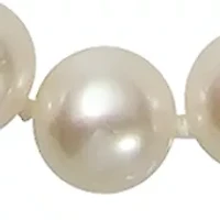 7-8 Millimeter A Quality Cultured Freshwater Pearl 18 Inch Strand Necklace in 14k Yellow Gold