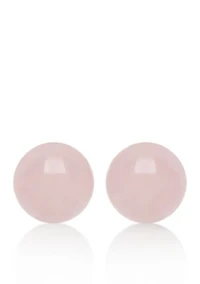 Sterling Silver Rose Quartz Stud Earrings