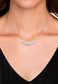 Sterling Silver Graduated Freshwater Pearl Necklace 4–7mm