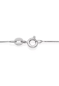 Lab Created STERLING SILVER  FWP & LC SAPPHIRE PENDANT