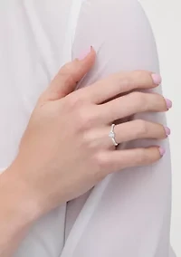 1/10 ct. t.w. Diamond Accent Solitaire Promise Ring in 10K White Gold