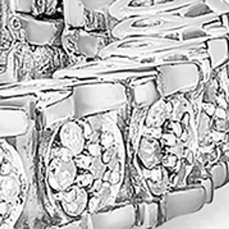 3 ct. t.w. Diamond Cluster Tennis Bracelet in Sterling Silver (H-I/I2-I3)