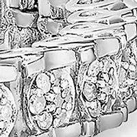 3 ct. t.w. Diamond Cluster Tennis Bracelet in Sterling Silver (H-I/I2-I3)