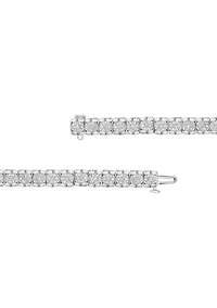 3 ct. t.w. Diamond Cluster Tennis Bracelet in Sterling Silver (H-I/I2-I3)