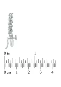 ct. t.w. Diamond "S" Tennis Bracelet in Sterling Silver