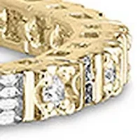 1/2 ct. t.w. Baguette and Round Diamond Tennis Bracelet in 10K Gold (I/I2)