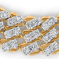 Lab Created Sterling Silver 3 Cttw Lab-Grown GH/SI2 Diamond Bracelet