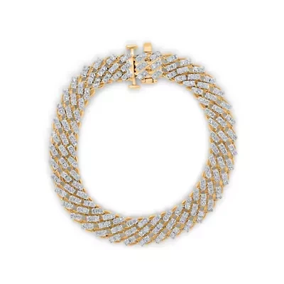 Lab Created Sterling Silver 3 Cttw Lab-Grown GH/SI2 Diamond Bracelet