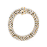 Lab Created Sterling Silver 3 Cttw Lab-Grown GH/SI2 Diamond Bracelet