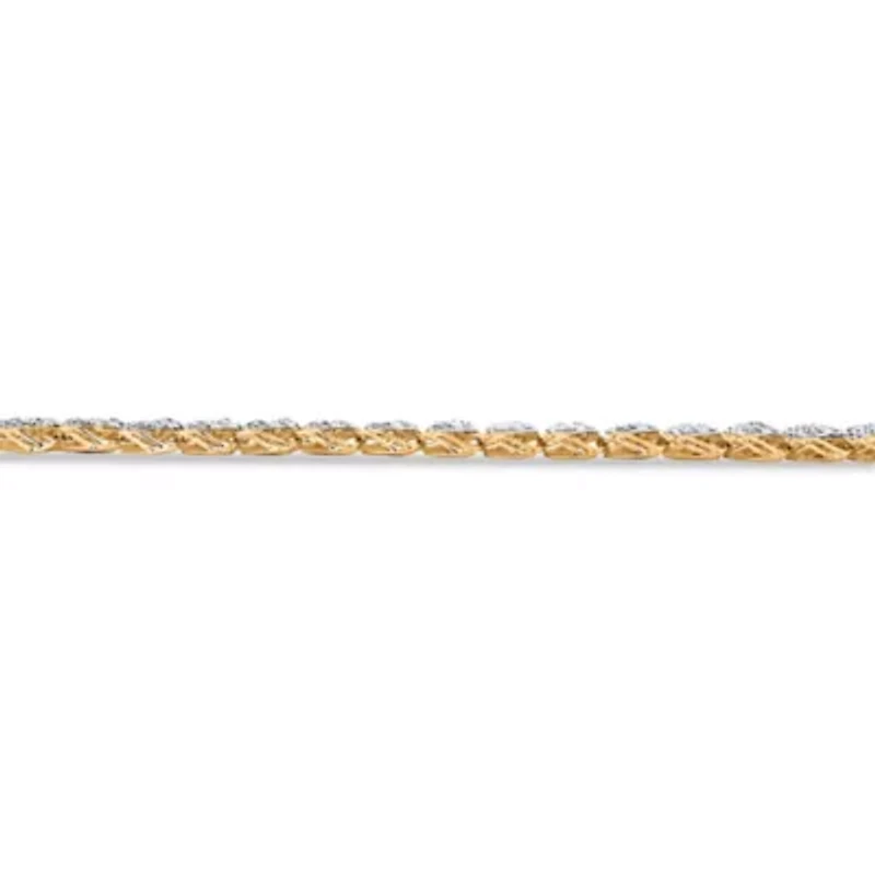 Lab Created Sterling Silver 3 Cttw Lab-Grown GH/SI2 Diamond Bracelet