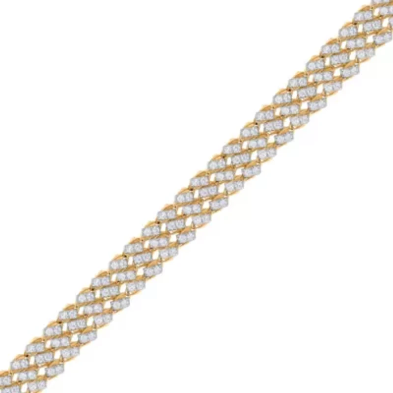 Lab Created Sterling Silver 3 Cttw Lab-Grown GH/SI2 Diamond Bracelet