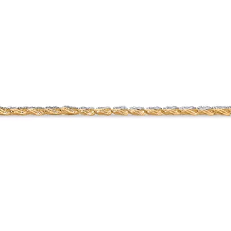 Lab Created Sterling Silver 5 Cttw Lab-Grown GH/SI2 Diamond Bracelet