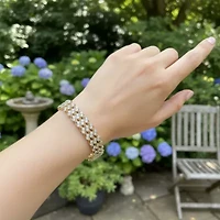 Lab Created Sterling Silver 5 Cttw Lab-Grown GH/SI2 Diamond Bracelet