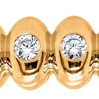 Lab Created Sterling Silver 1 Cttw Lab-Grown GH/SI2 Diamond Bracelet