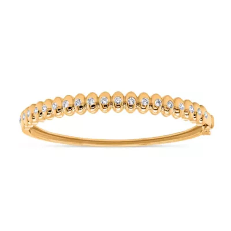 Lab Created Sterling Silver 1 Cttw Lab-Grown GH/SI2 Diamond Bracelet