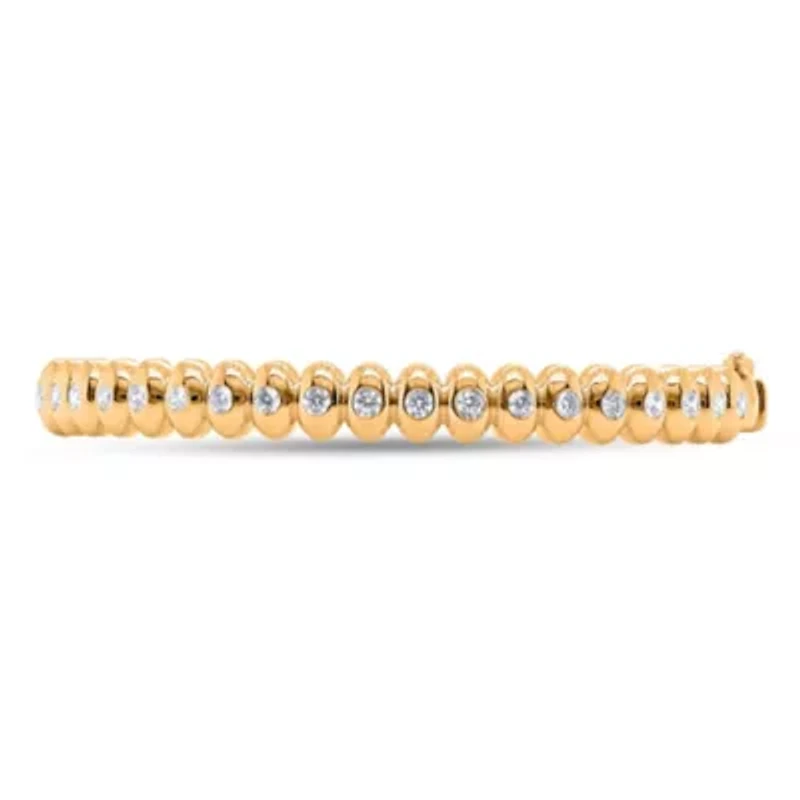 Lab Created Sterling Silver 1 Cttw Lab-Grown GH/SI2 Diamond Bracelet