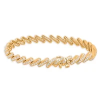 Lab Created Sterling Silver 2 Cttw Lab-Grown GH/SI2 Diamond Bracelet