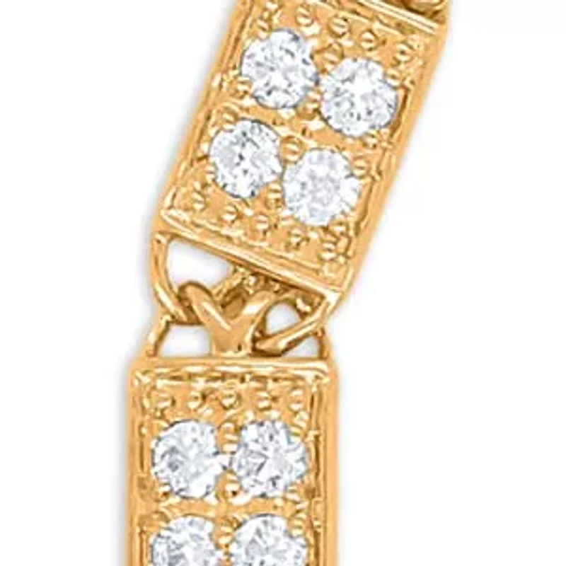 Lab Created Sterling Silver 1 Cttw Lab-Grown GH/SI2 Diamond Bracelet