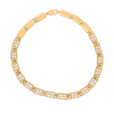 Lab Created Sterling Silver 1 Cttw Lab-Grown GH/SI2 Diamond Bracelet