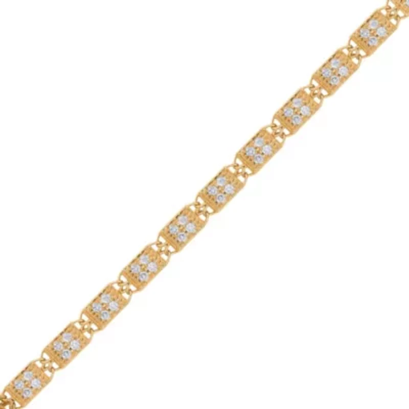 Lab Created Sterling Silver 1 Cttw Lab-Grown GH/SI2 Diamond Bracelet