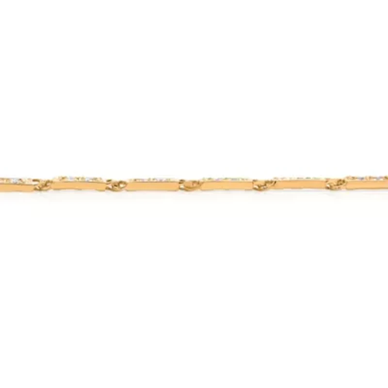 Lab Created Sterling Silver 1 Cttw Lab-Grown GH/SI2 Diamond Bracelet