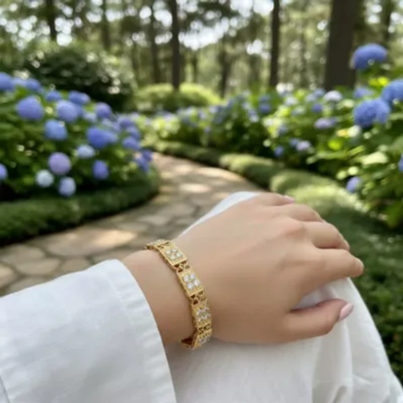 Lab Created Sterling Silver 1 Cttw Lab-Grown GH/SI2 Diamond Bracelet
