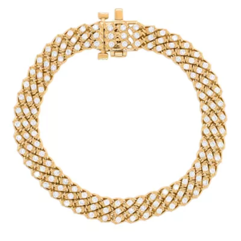 Lab Created Sterling Silver 2-1/2 Cttw Lab-Grown GH/SI2 Diamond Bracelet