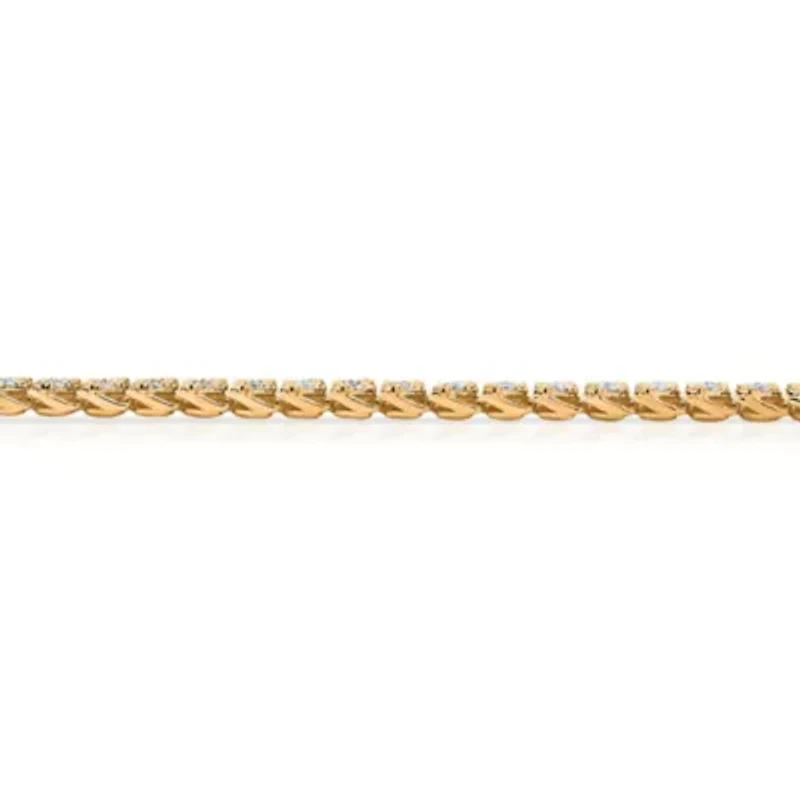 Lab Created Sterling Silver 2-1/2 Cttw Lab-Grown GH/SI2 Diamond Bracelet