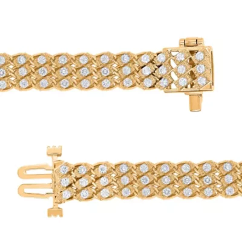 Lab Created Sterling Silver 2-1/2 Cttw Lab-Grown GH/SI2 Diamond Bracelet