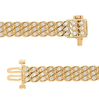 Lab Created Sterling Silver 2-1/2 Cttw Lab-Grown GH/SI2 Diamond Bracelet