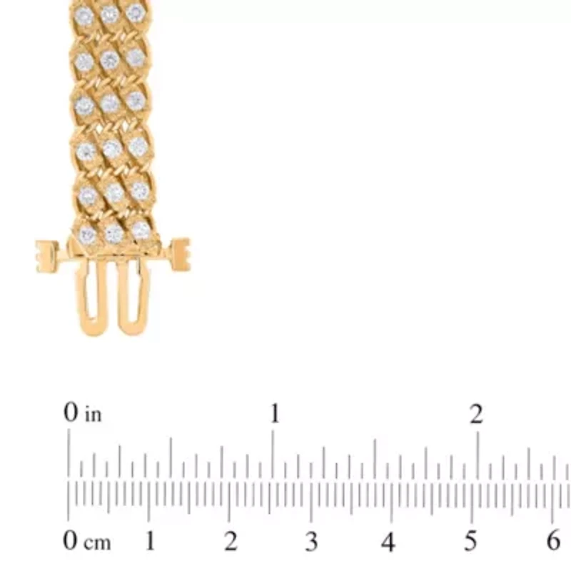 Lab Created Sterling Silver 2-1/2 Cttw Lab-Grown GH/SI2 Diamond Bracelet