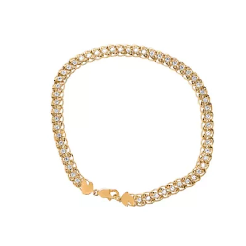 Lab Created Sterling Silver 1 Cttw Lab-Grown GH/SI2 Diamond Bracelet