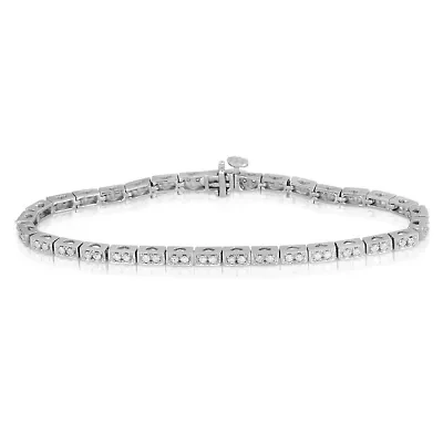 1CTW Diamond Sterling Silver Bracelet