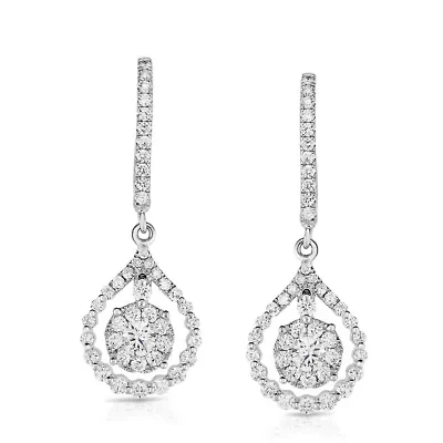 1CTW Diamond 10kt Gold White Earrings