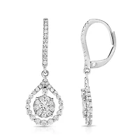 1CTW Diamond 10kt Gold White Earrings