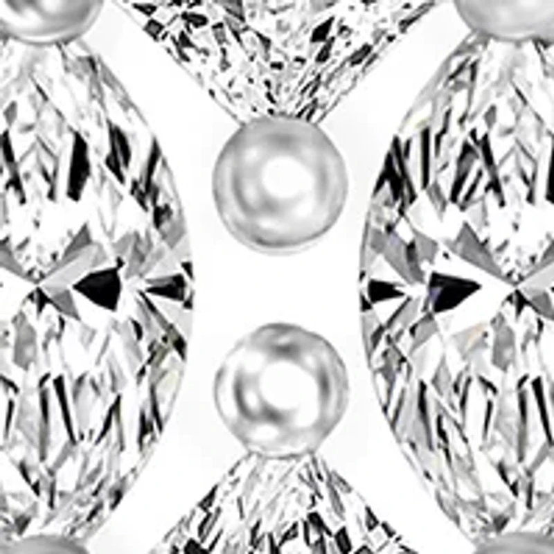 1/2 ct. t.w. Diamond Halo Marquise Shaped Stud Earrings in 14K White Gold