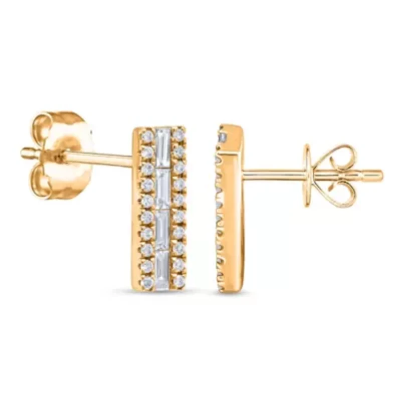 Lab Created Sterling Silver 3/8 Cttw Lab-Grown GH/SI2 Diamond Earrings