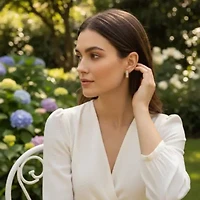 Lab Created Sterling Silver 3/8 Cttw Lab-Grown GH/SI2 Diamond Earrings