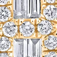 Lab Created Sterling Silver 1 Cttw Lab-Grown GH/SI2 Diamond Earrings