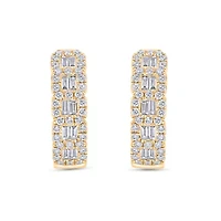 Lab Created Sterling Silver 1 Cttw Lab-Grown GH/SI2 Diamond Earrings