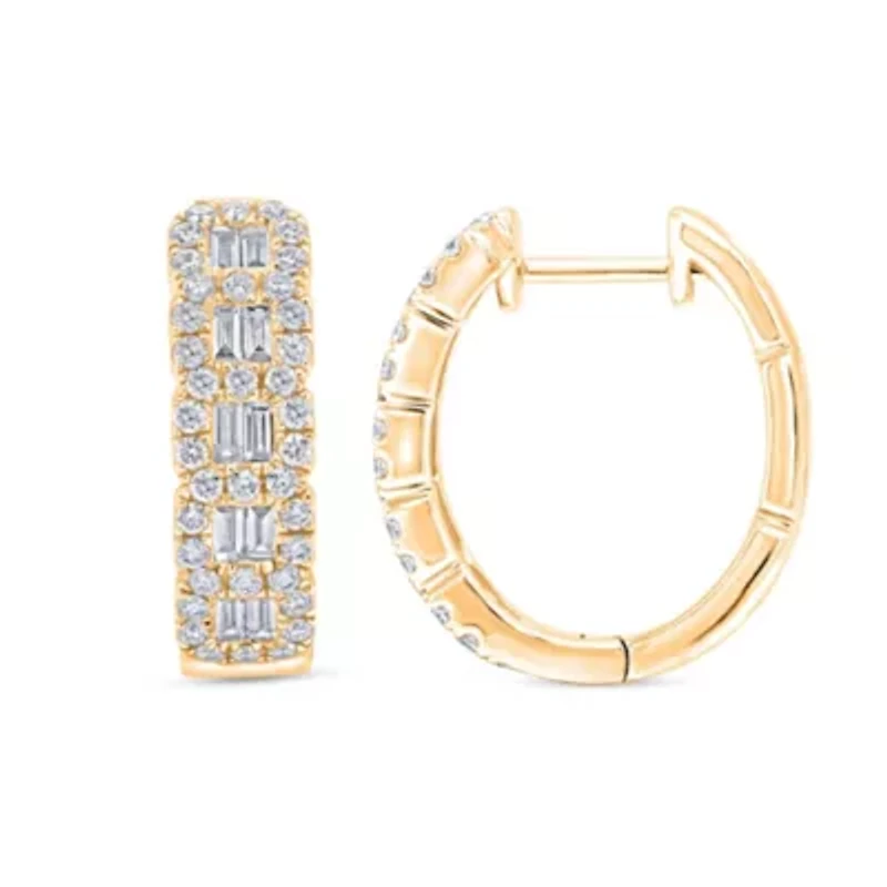 Lab Created Sterling Silver 1 Cttw Lab-Grown GH/SI2 Diamond Earrings
