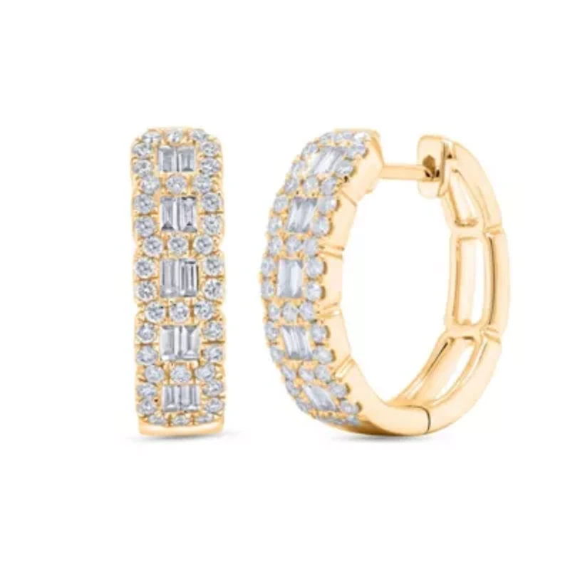 Lab Created Sterling Silver 1 Cttw Lab-Grown GH/SI2 Diamond Earrings